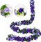 5Pcs 41FT Artificial Purple Flower Garland,Fake Hanging Purple Rose Lavender Garland Flower
